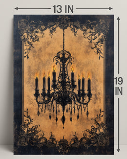 Vintage Elegance Ornate Chandelier Poster