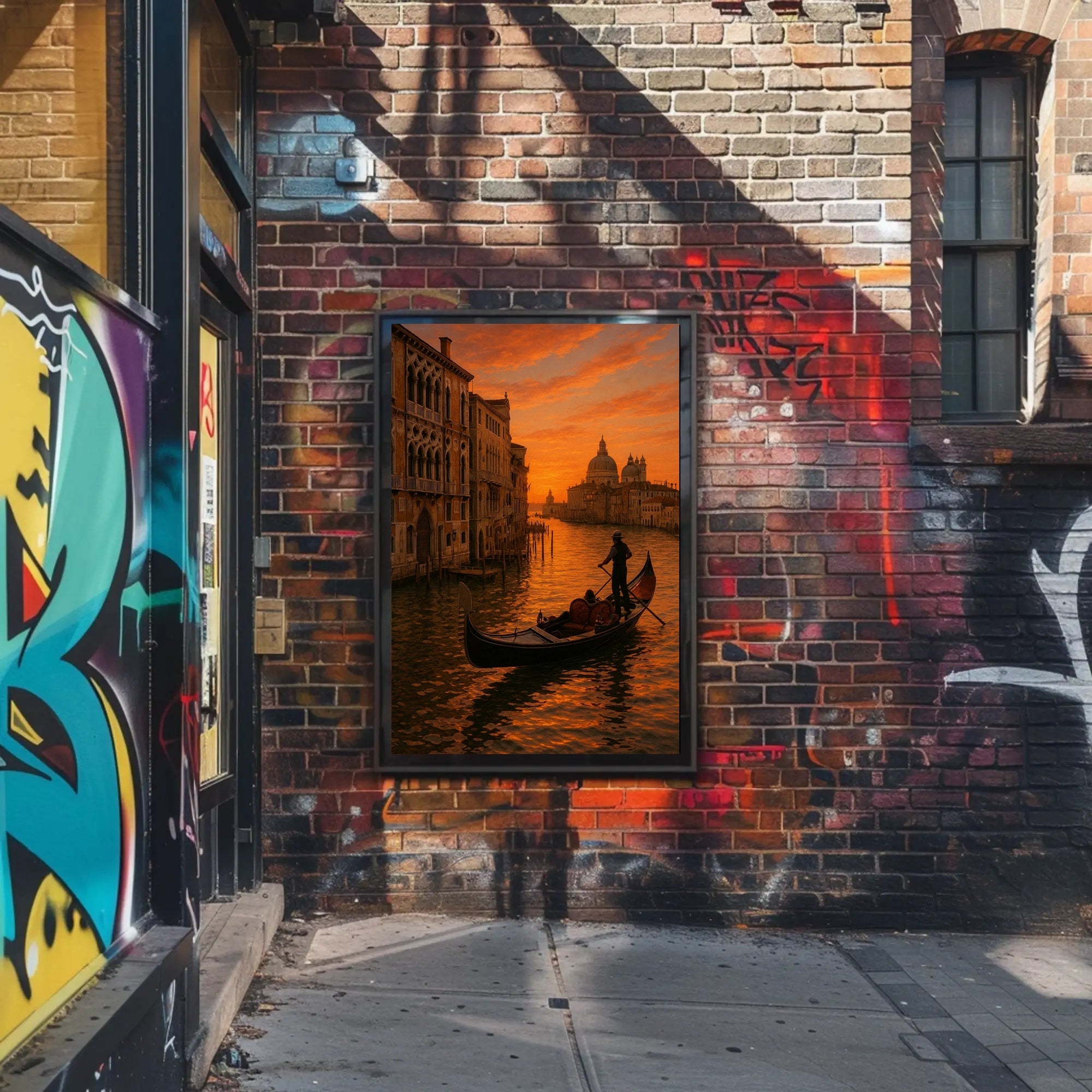 Venice Sunset Gondola: Photorealistic Travel Poster