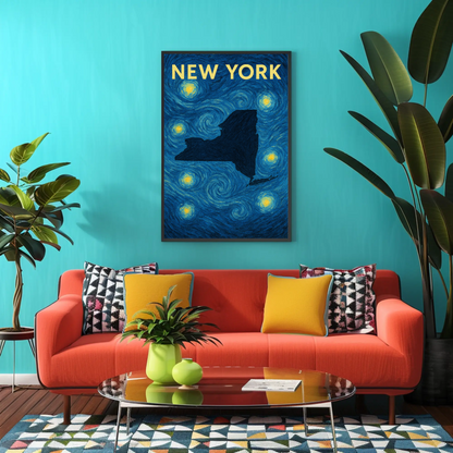 New York Starry Night Poster