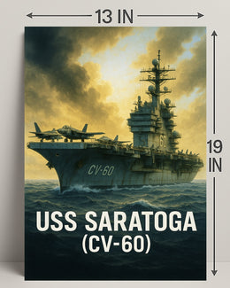 USS Saratoga (CV-60) Poster PosterGoat