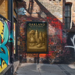 Oakland City of Promise Vintage Poster PosterGoat