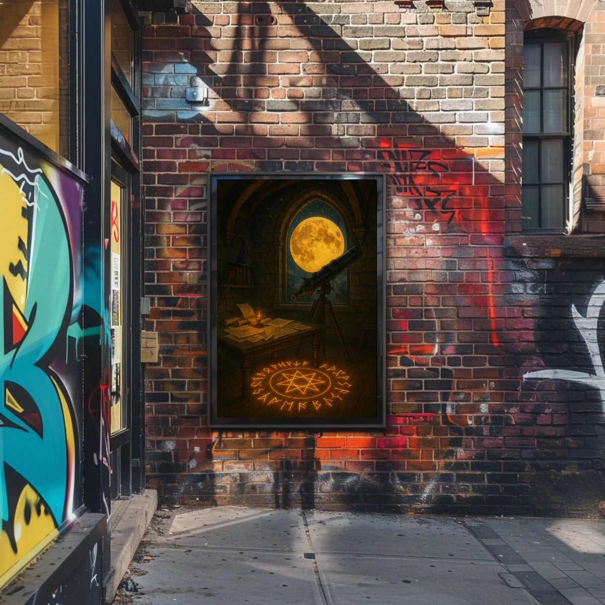 Mystical Celestial Observatory Medieval Magic Poster