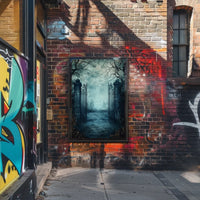 Gothic Iron Gate at Abandoned Graveyard Artistic Poster