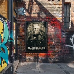 Millard Fillmore 13th President of the United States Double Exposure Poster