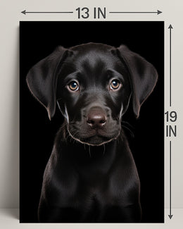 Portrait Of A Black Labrador Puppy Poster PosterGoat