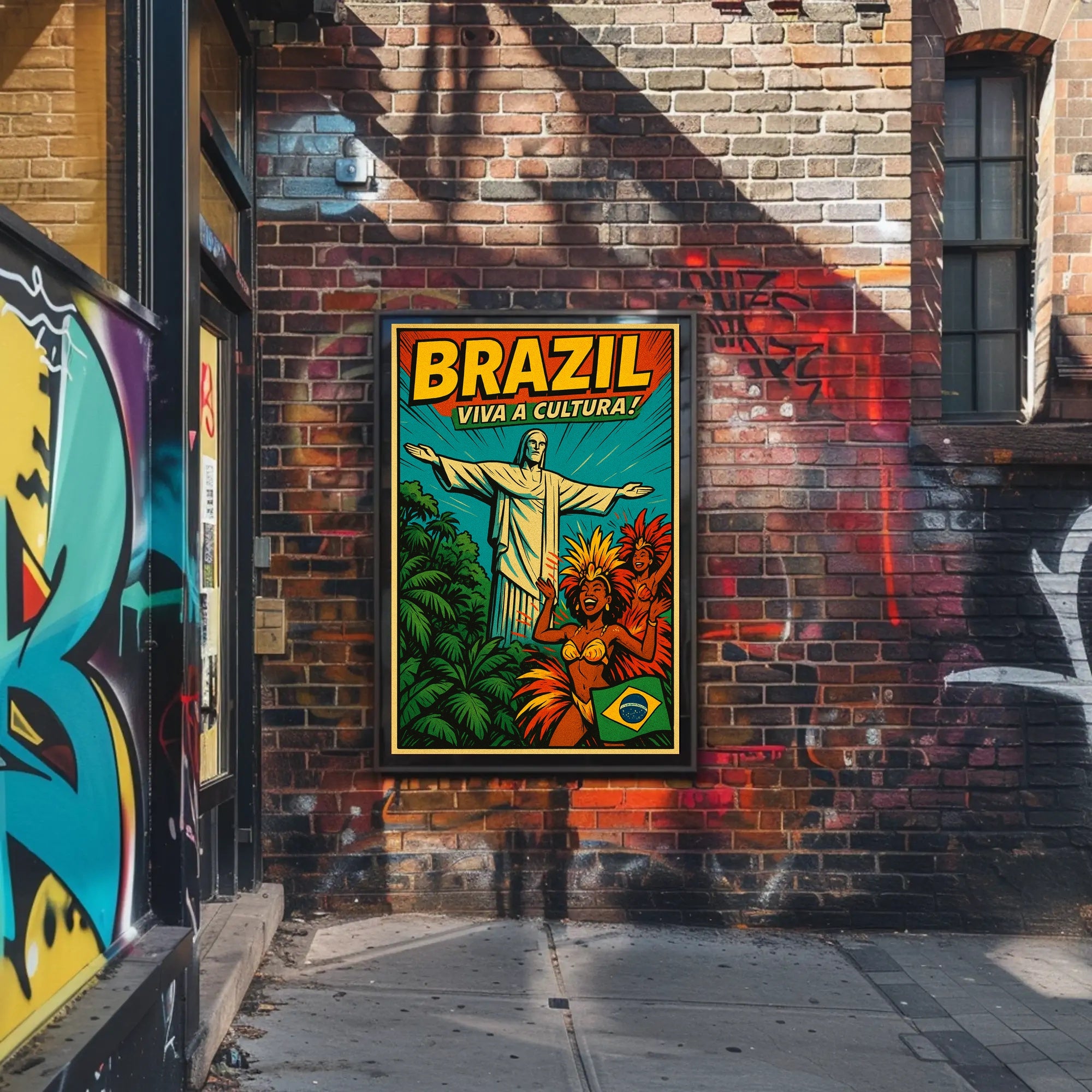 Brazilian Carnival Vibrance Vintage Cultural or Heritage Poster