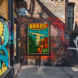 Brazilian Carnival Vibrance Vintage Cultural or Heritage Poster