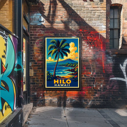 Hilo, Hawaii Tropical Paradise Poster