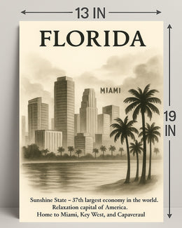 Florida The Sunshine State Poster PosterGoat