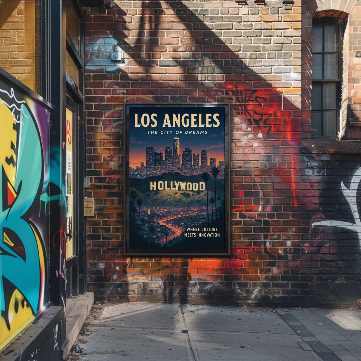 Los Angeles Dreams: Hollywood Sign & Skyline Poster