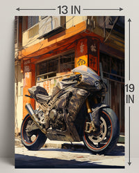 Urban Motorcycle Adventure Poster PosterGoat