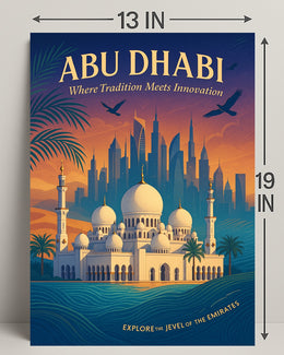 Abu Dhabi Harmony: A Cultural and Heritage Poster