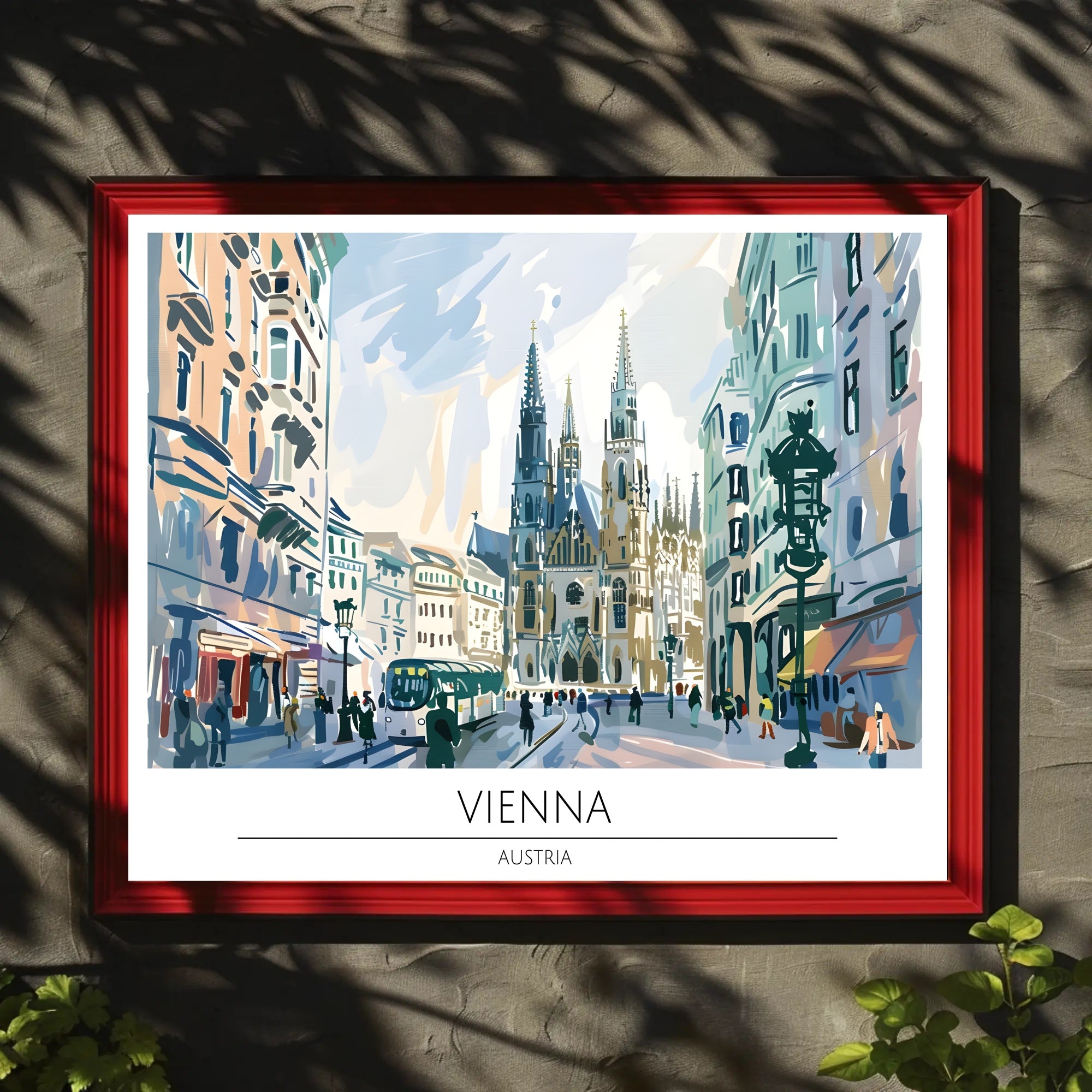 Vienna Streetscape Poster PosterGoat