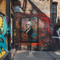 George Washington Graffiti Style Portrait Poster
