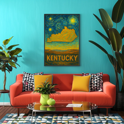 Kentucky Starry Night Poster