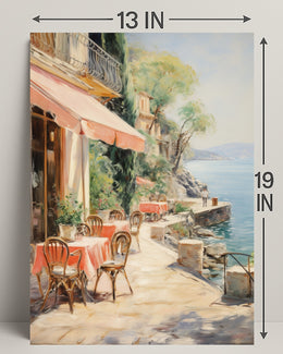 Seaside Café Serenity Poster