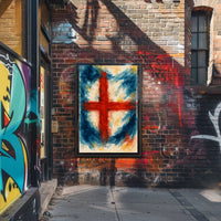 Abstract Cross In Watercolor Abstract Poster