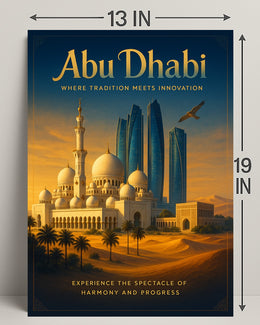 Abu Dhabi: Harmony of Tradition and Progress Travel Poster