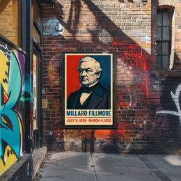Millard Fillmore Presidential Term Vintage Collector Poster