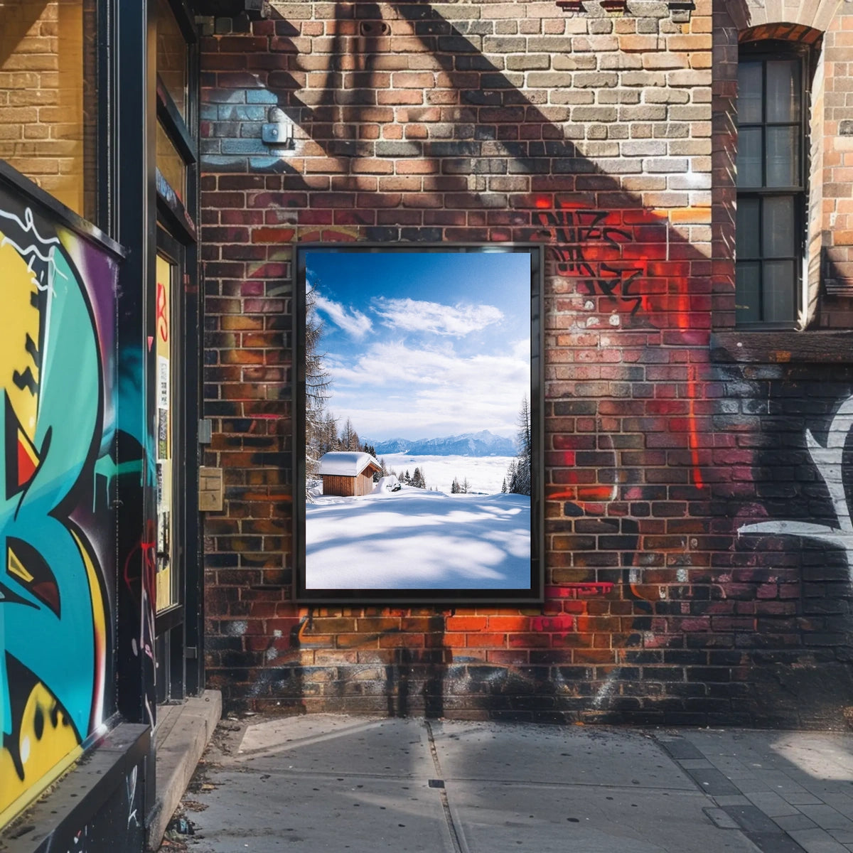 Winter Serenity In The Mountains Poster