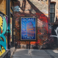 Rome, Italy Vibrant Landmarks Poster
