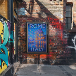 Rome, Italy Vibrant Landmarks Poster