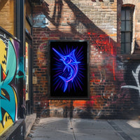 Neon Marlin Poster PosterGoat