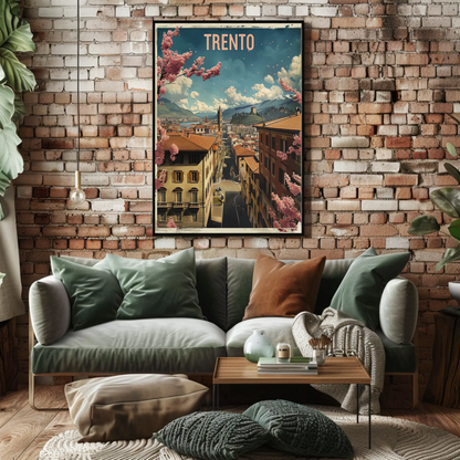 Springtime In Trento Italy Travel Poster