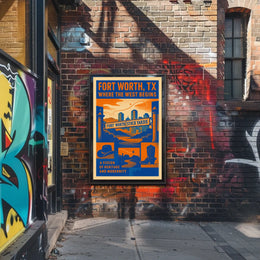 Fort Worth, TX Where the West Begins Poster