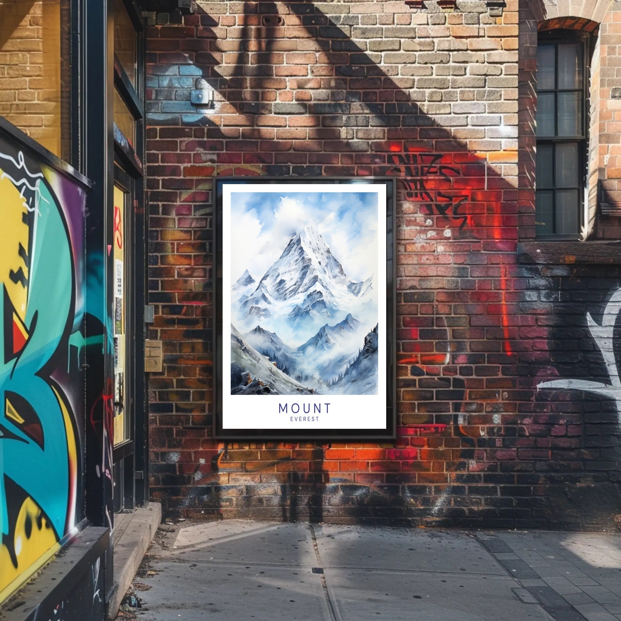 Mount Everest Adventure Art Travel Poster PosterGoat