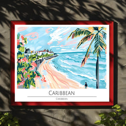 Caribbean Beachscape Poster PosterGoat
