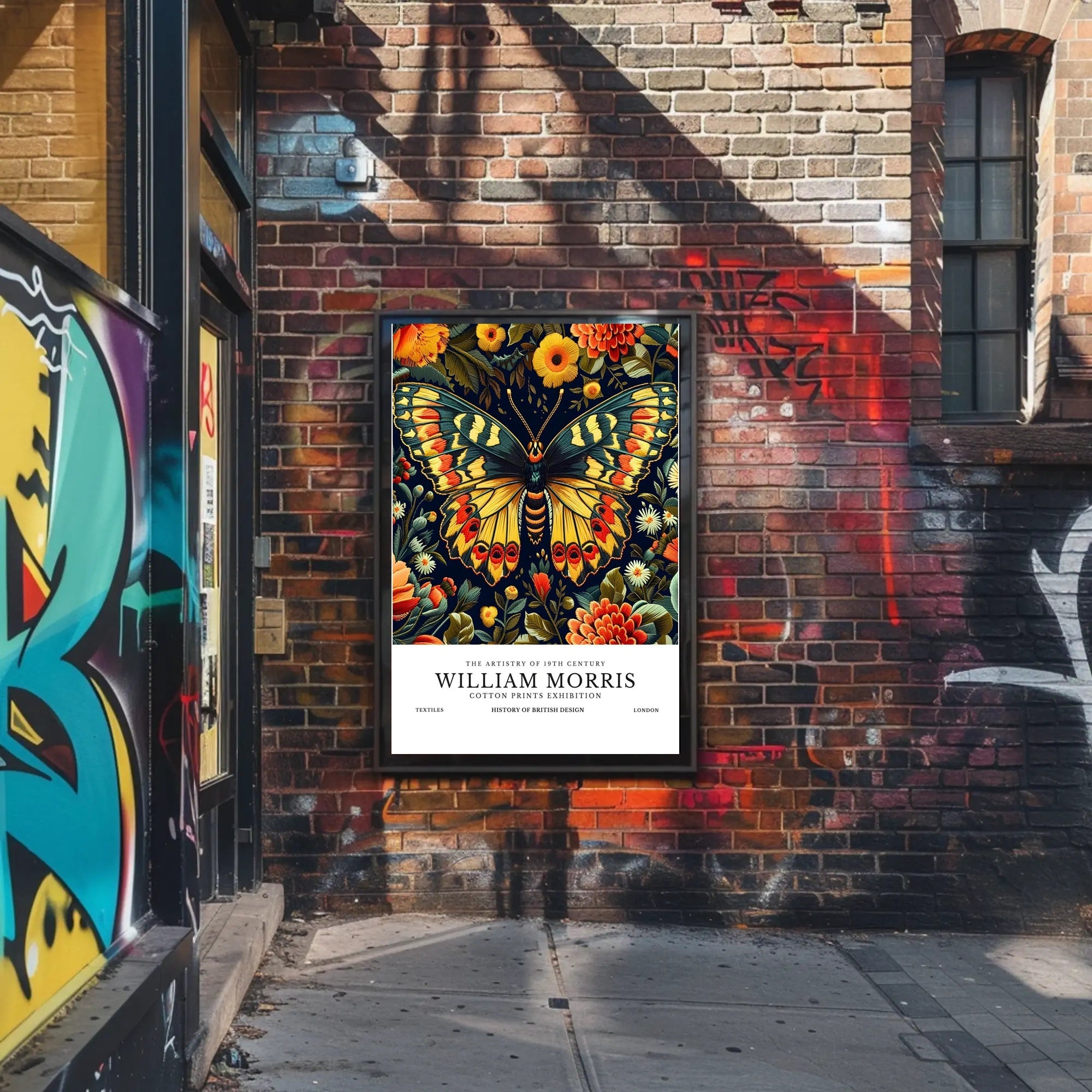 Butterfly Motifs in Art Nouveau Heritage Poster