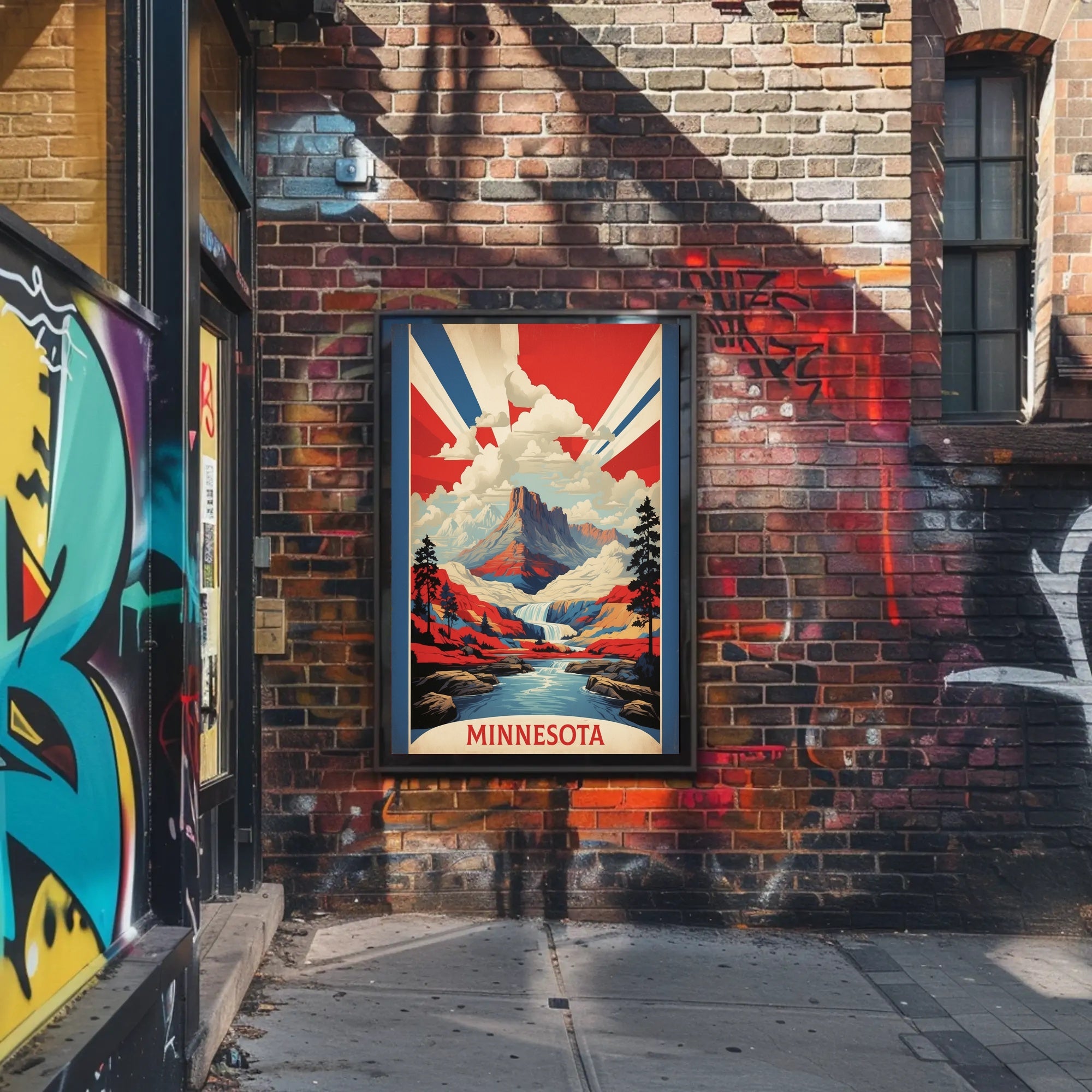 Minnesota Scenic Wilderness in Bold Colors National Park Poster