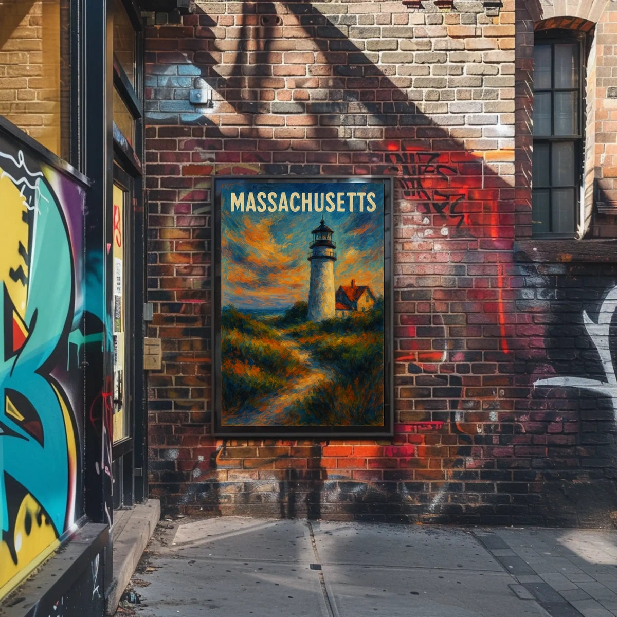 Massachusetts Lighthouse Poster