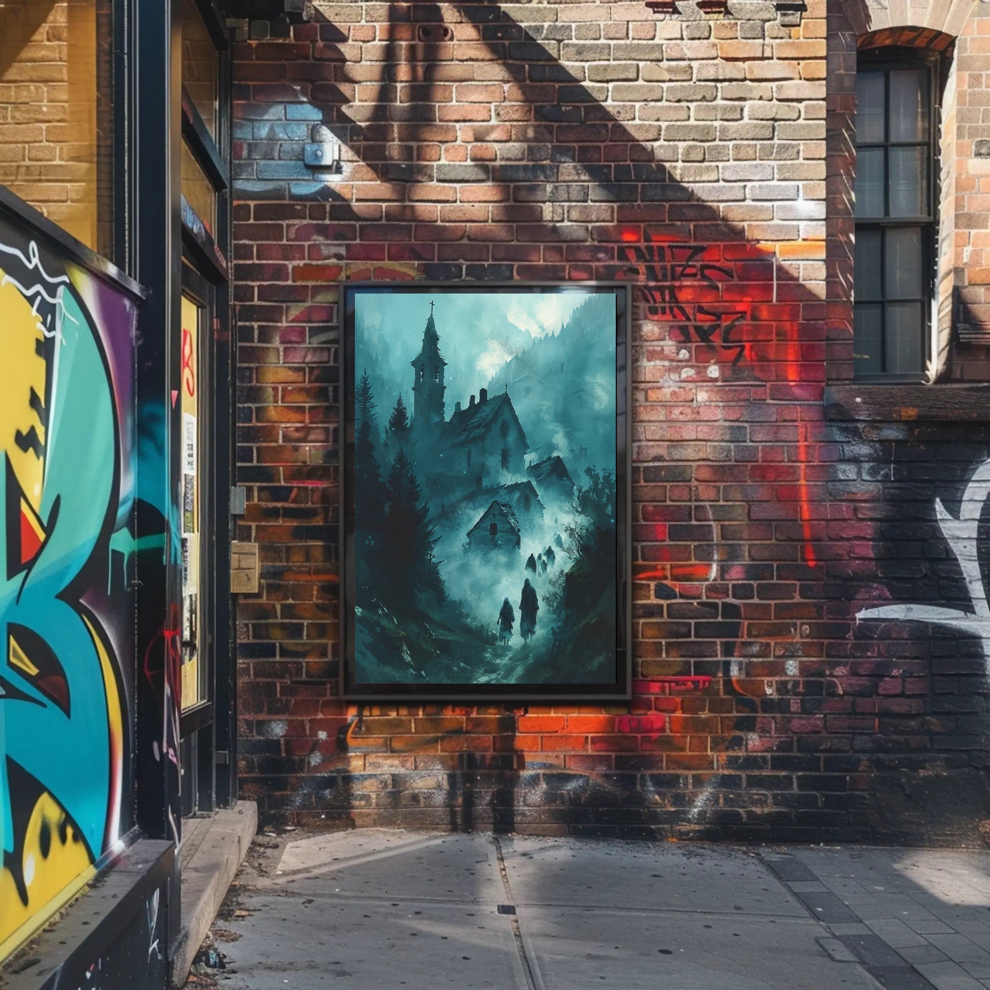 Haunting Misty Landscape Gothic Fantasy Art Poster PosterGoat