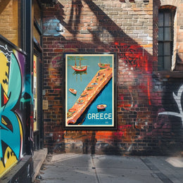 Greece Aegean Island Jetty Poster