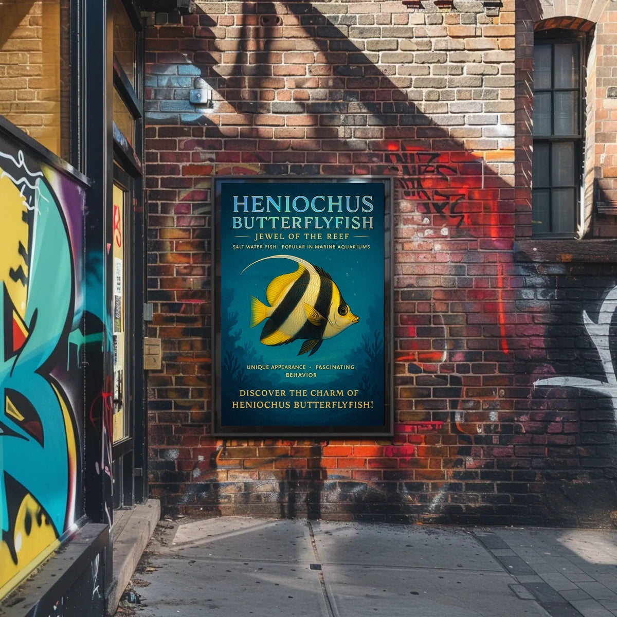 Discover the Heniochus Butterflyfish Poster