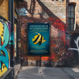 Discover the Heniochus Butterflyfish Poster