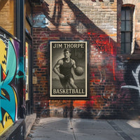 Jim Thorpe Basketball Heritage Art Poster
