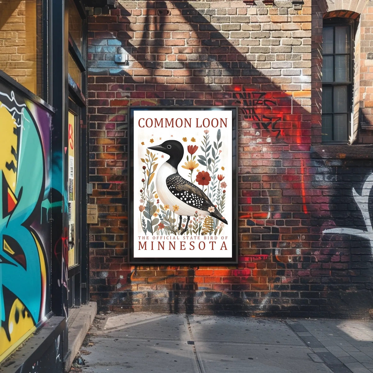 Common Loon Minnesota Nature Art Poster Print