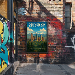 Denver, Co The Mile High City Poster