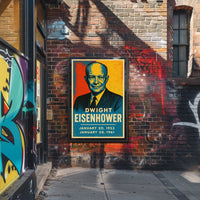 Dwight Eisenhower Patriotic Retro Portrait Poster