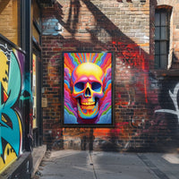 Vivid Skull Illusion Poster PosterGoat