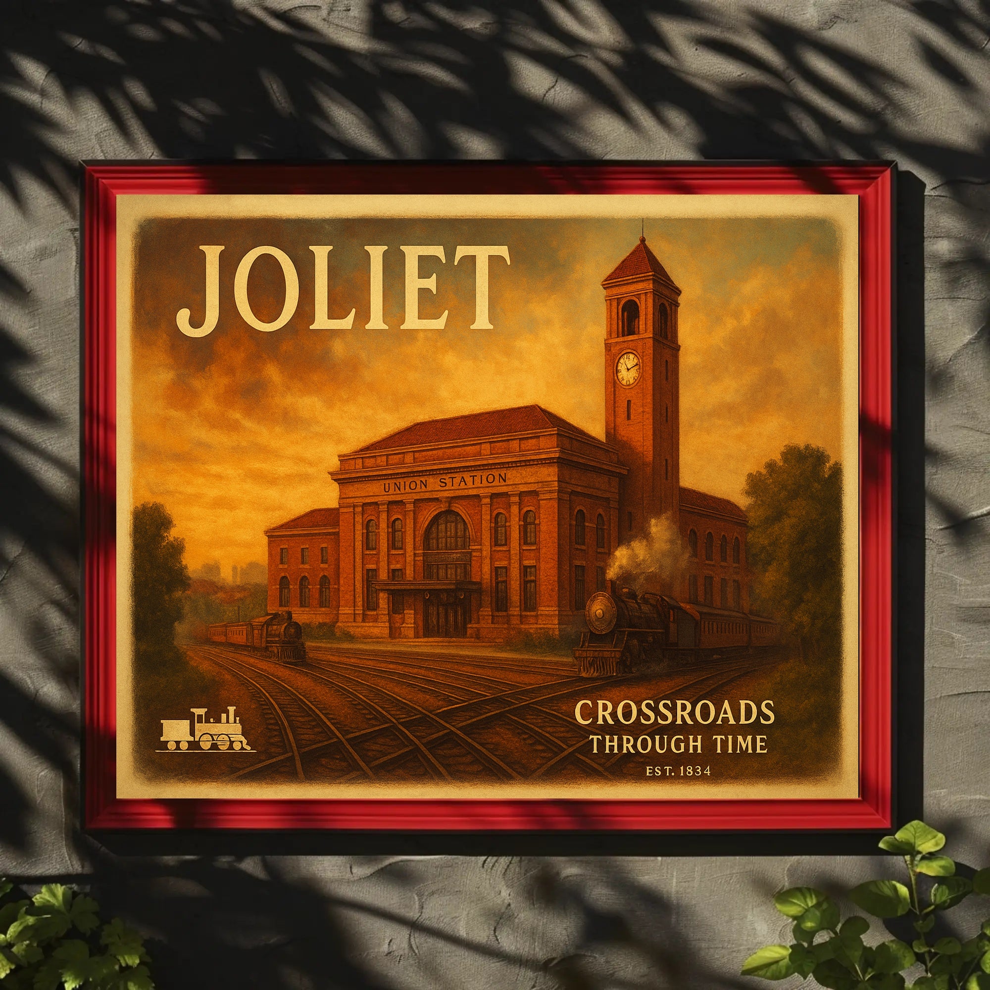 Joliet Travel Poster Crossroads Through Time