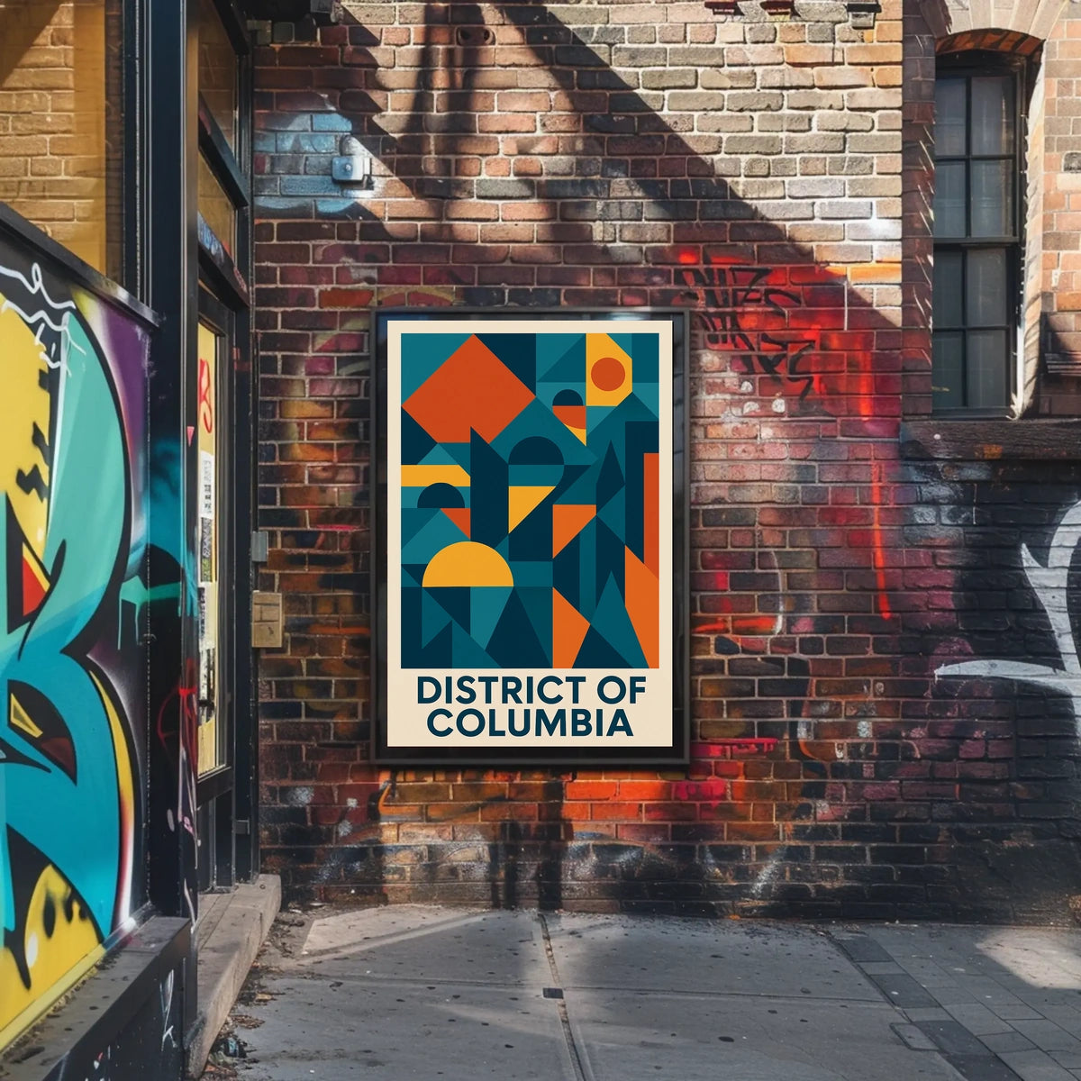District Of Columbia Geometric Art Poster