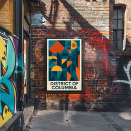 District Of Columbia Geometric Art Poster
