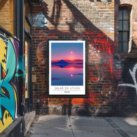 Salar de Uyuni Sunset Travel Poster