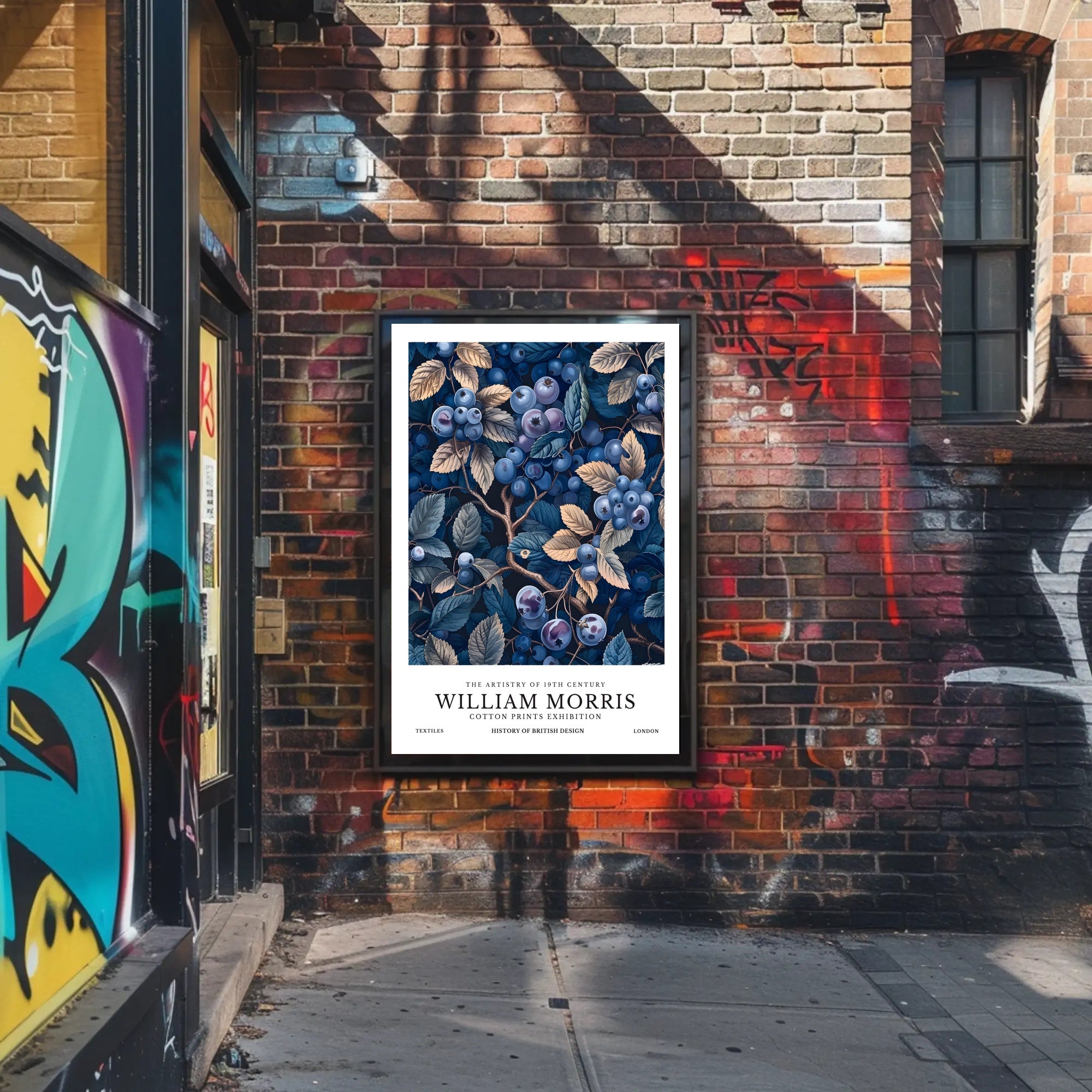 William Morris Cotton Prints Exhibition Poster