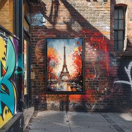 Eiffel Tower In Autumn Poster