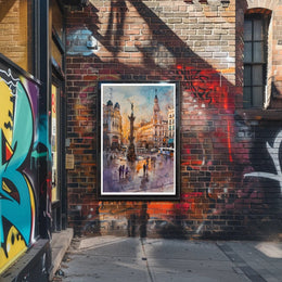 Urban Elegance at Dusk Poster PosterGoat